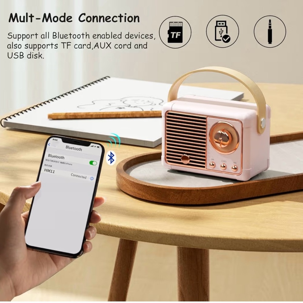 Retro portable Bluetooth speaker - Picture 4 of 9